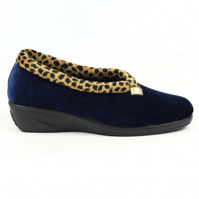 Paloma Leopard Trim Slippers