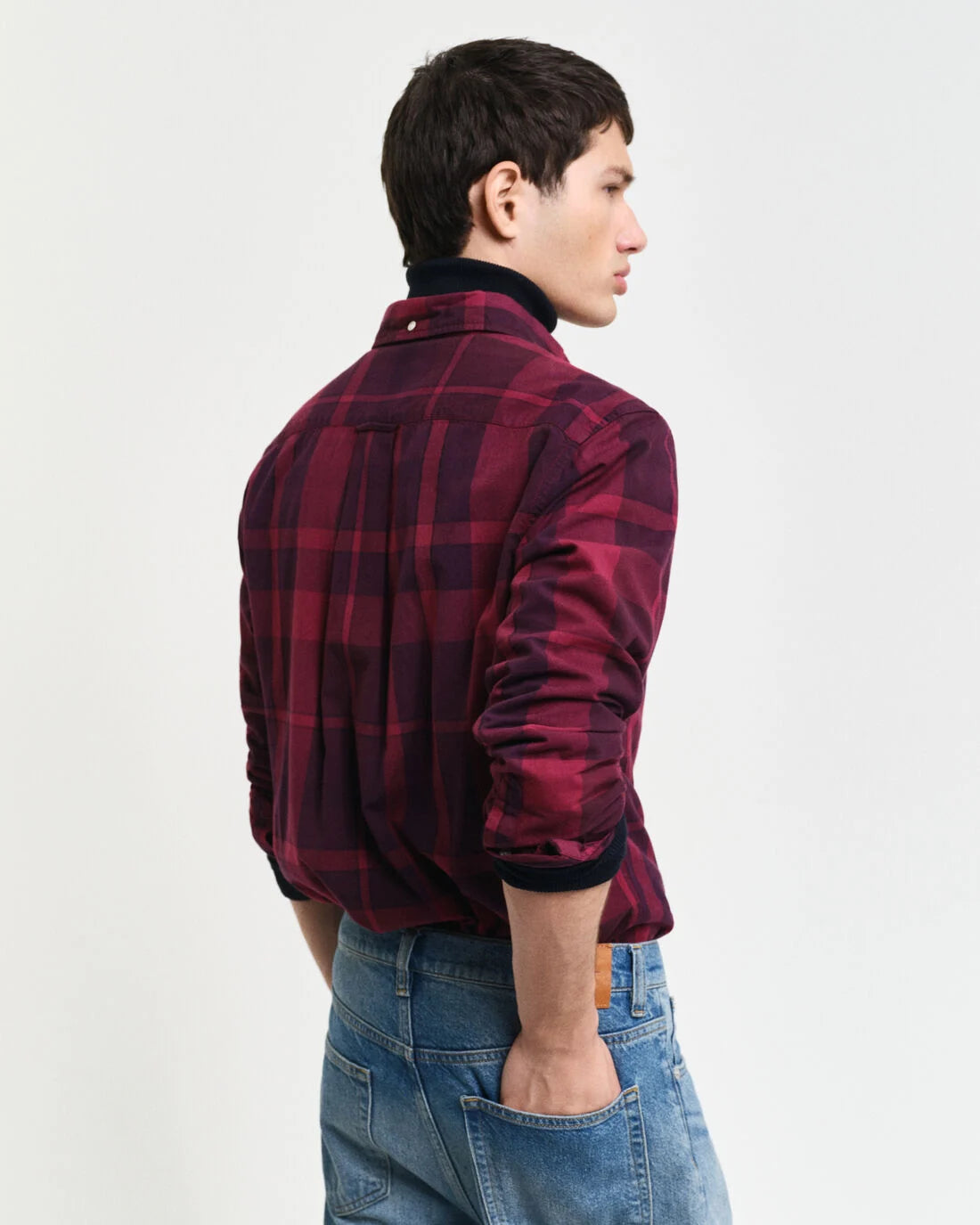 Regular Fit Garment-Dyed Checked Shirt